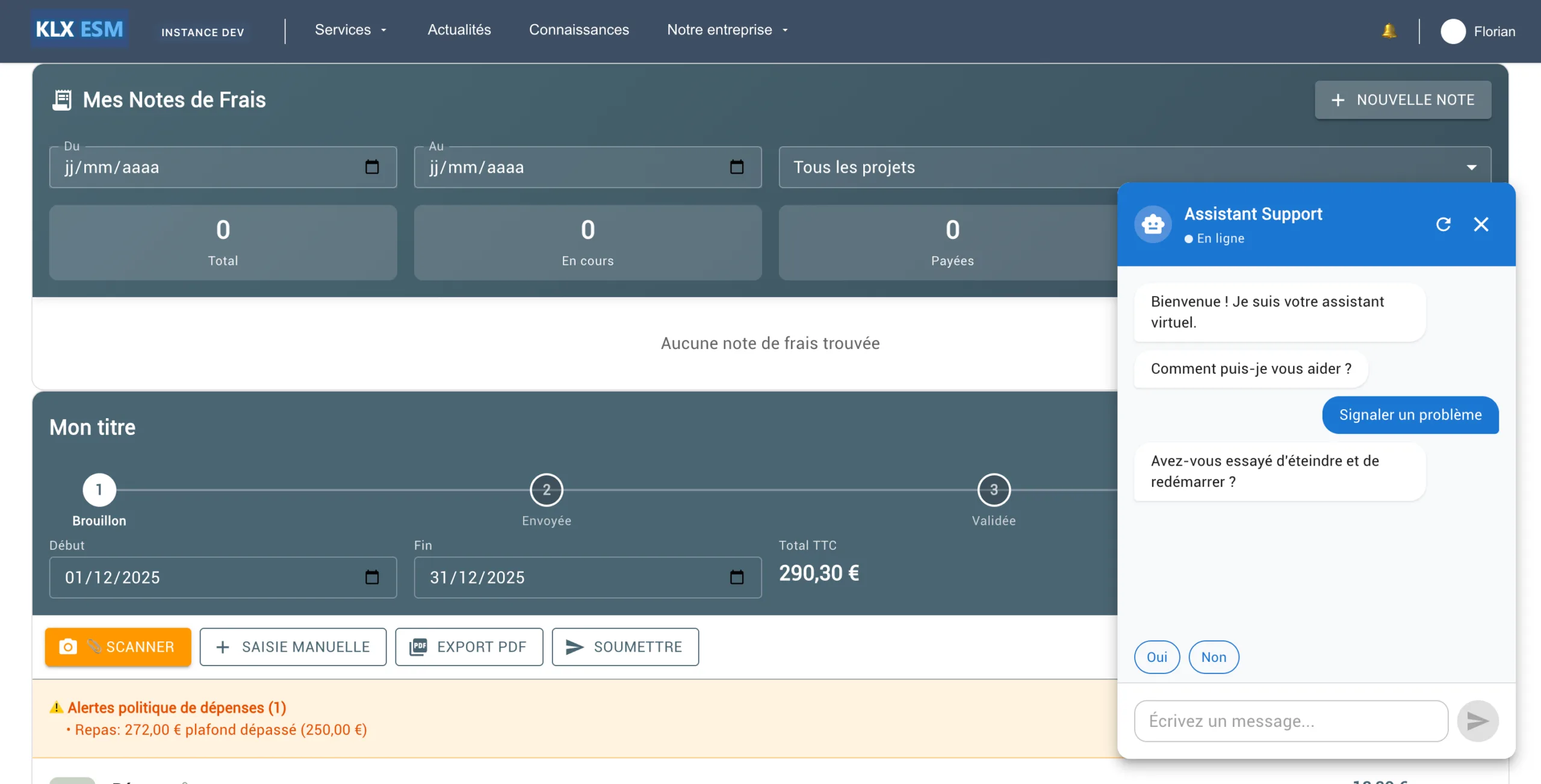 KLX ESM — Agent virtuel IA