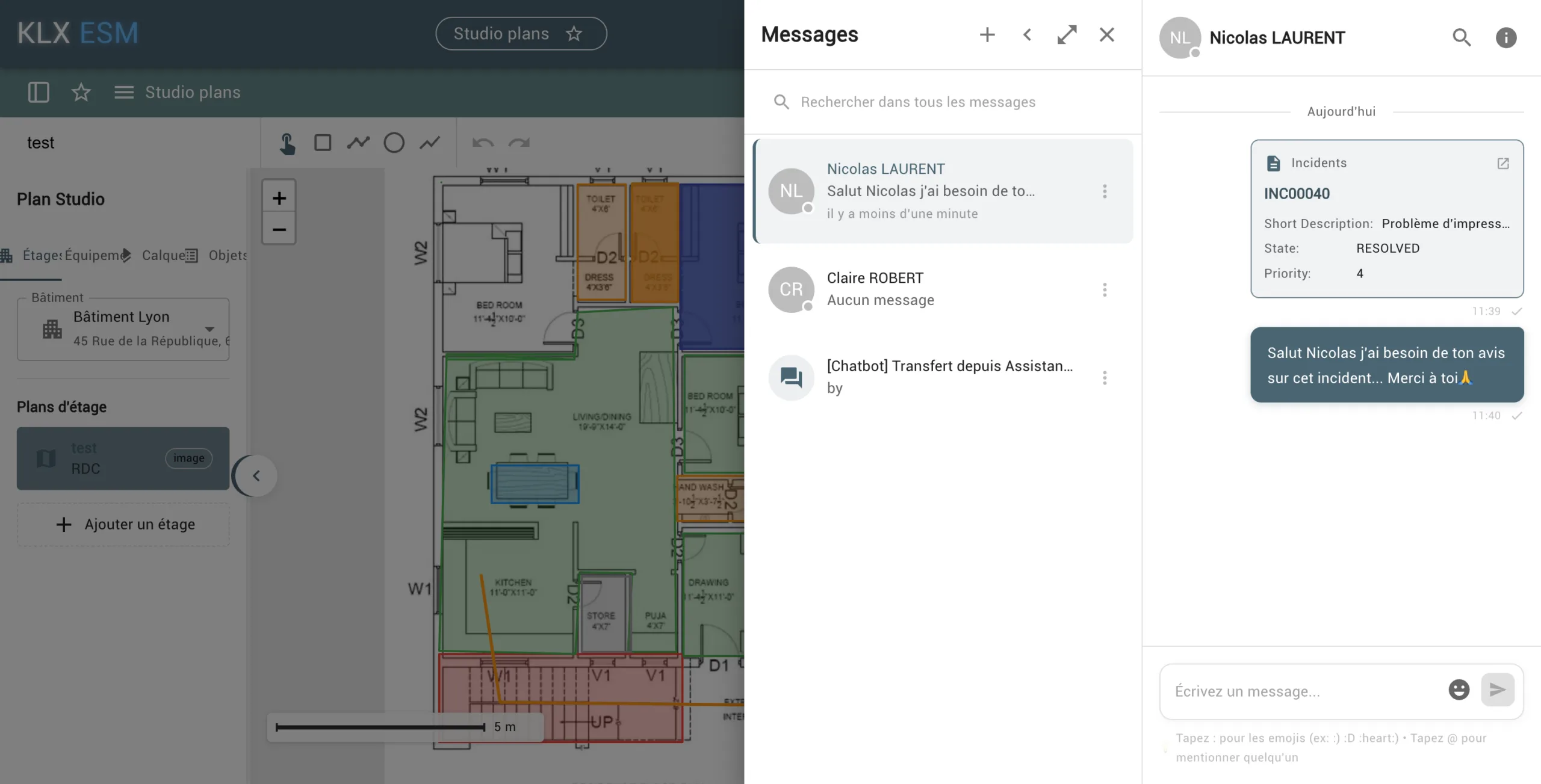KLX ESM — Messagerie temps réel